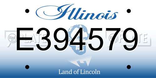 E394579 Illinois License Plate