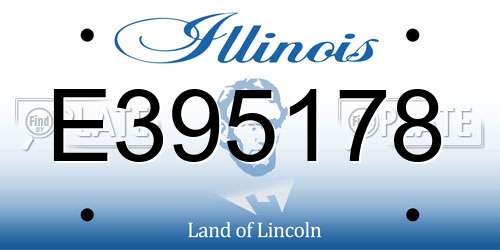 E395178 Illinois License Plate