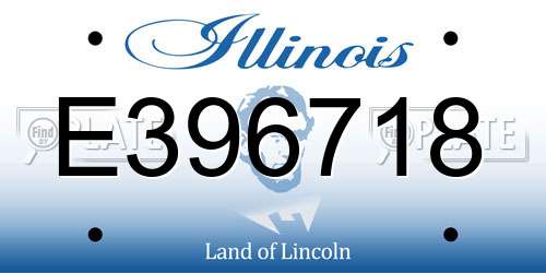 E396718 Illinois License Plate