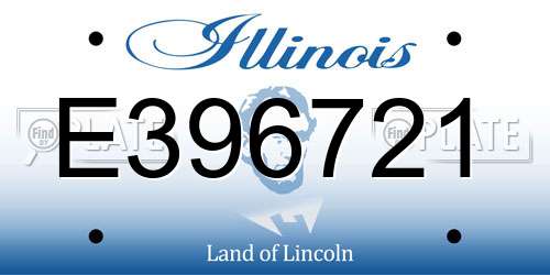 E396721 Illinois License Plate