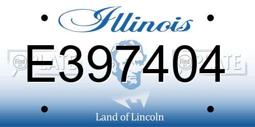 E397404 Illinois License Plate