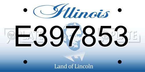 E397853 Illinois License Plate