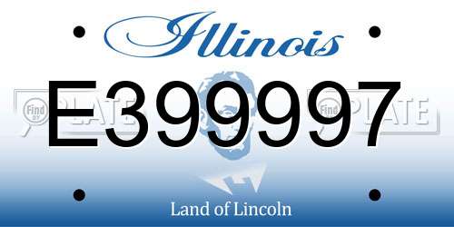 E399997 Illinois License Plate