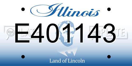 E401143 Illinois License Plate