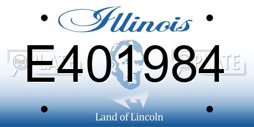E401984 Illinois License Plate