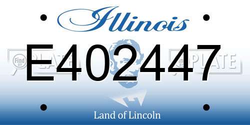 E402447 Illinois License Plate