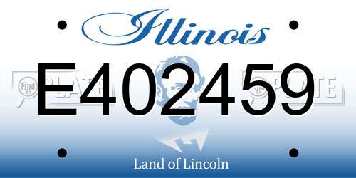 E402459 Illinois License Plate
