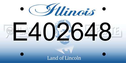 E402648 Illinois License Plate