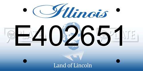 E402651 Illinois License Plate