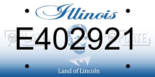 E402921 Illinois License Plate