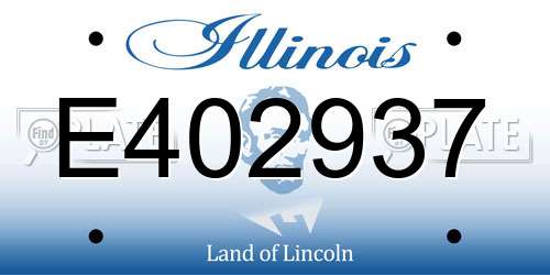E402937 Illinois License Plate