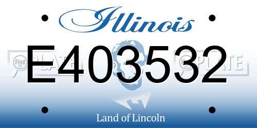 E403532 Illinois License Plate