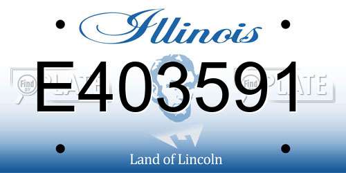 E403591 Illinois License Plate