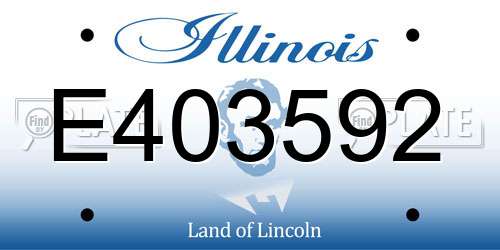 E403592 Illinois License Plate