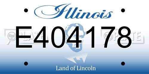E404178 Illinois License Plate