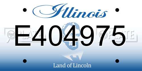 E404975 Illinois License Plate