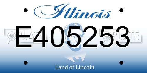 E405253 Illinois License Plate