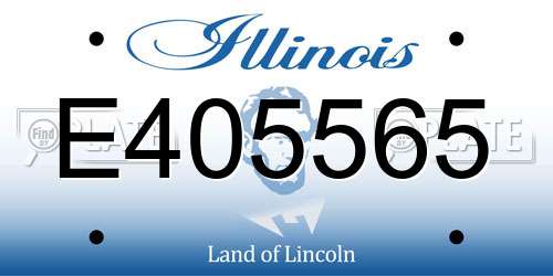 E405565 Illinois License Plate