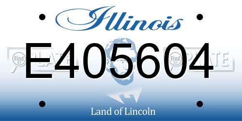 E405604 Illinois License Plate