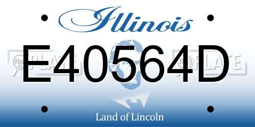 E40564D Illinois License Plate