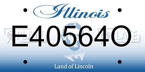 E40564O Illinois License Plate
