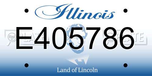 E405786 Illinois License Plate