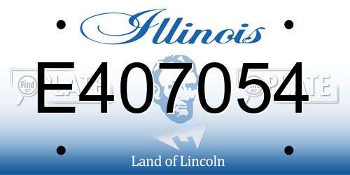 E407054 Illinois License Plate
