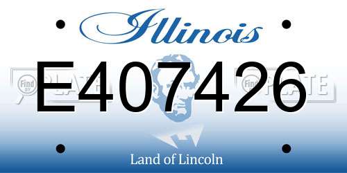 E407426 Illinois License Plate