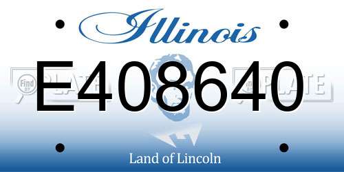 E408640 Illinois License Plate