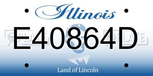 E40864D Illinois License Plate