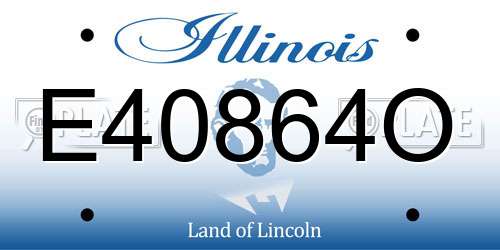 E40864O Illinois License Plate