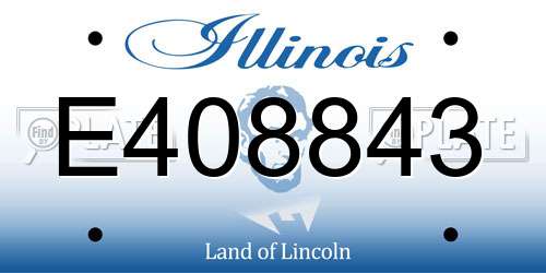 E408843 Illinois License Plate
