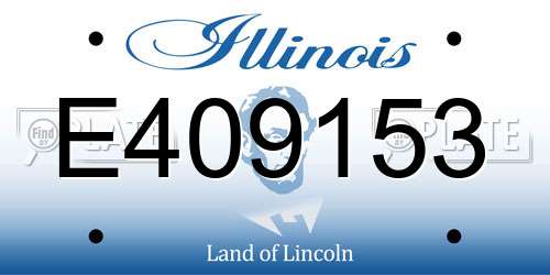 E409153 Illinois License Plate