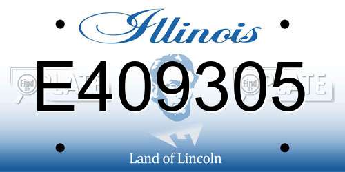 E409305 Illinois License Plate