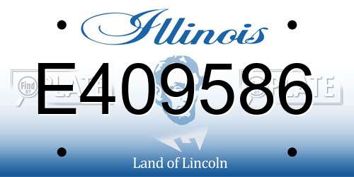 E409586 Illinois License Plate