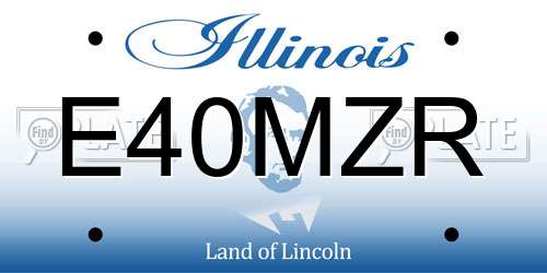 E40MZR Illinois License Plate