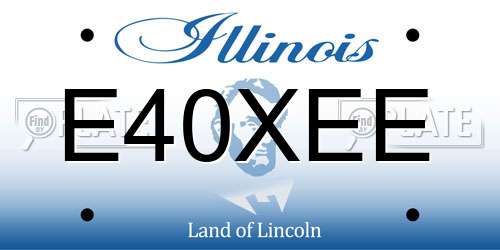 E40XEE Illinois License Plate