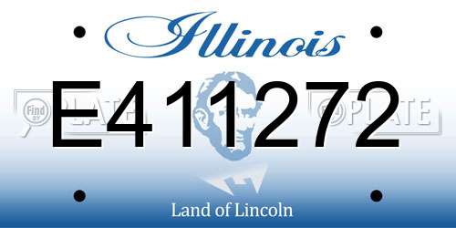 E411272 Illinois License Plate