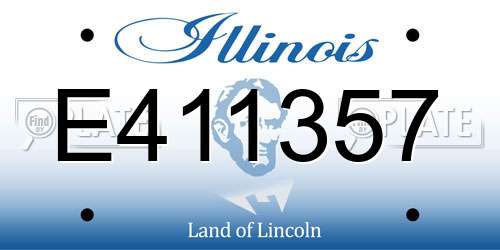E411357 Illinois License Plate
