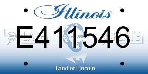 E411546 Illinois License Plate