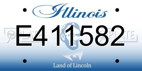 E411582 Illinois License Plate