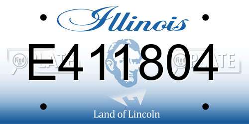 E411804 Illinois License Plate