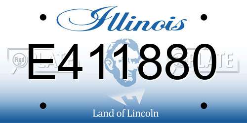 E411880 Illinois License Plate