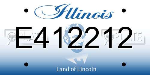 E412212 Illinois License Plate