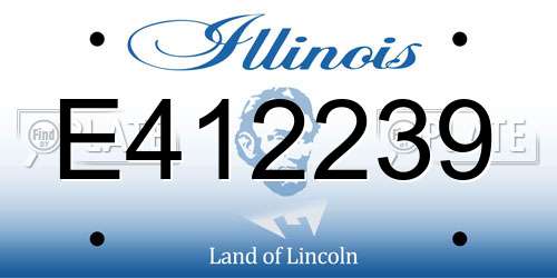 E412239 Illinois License Plate