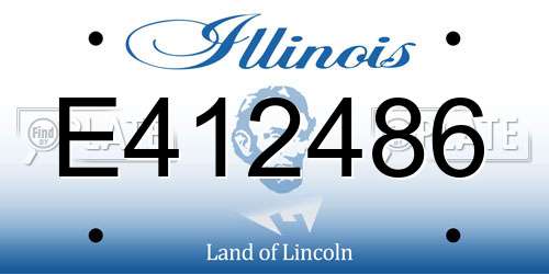 E412486 Illinois License Plate