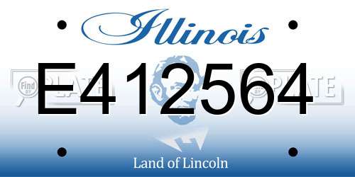 E412564 Illinois License Plate