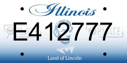 E412777 Illinois License Plate