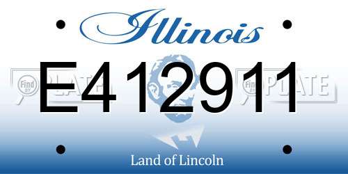 E412911 Illinois License Plate