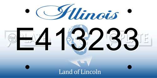 E413233 Illinois License Plate